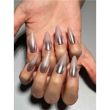 Özgürce 1837 Xs Gümüş Pembe Ombre Protez Jel Takma Tırnak ve Aksesuarlar