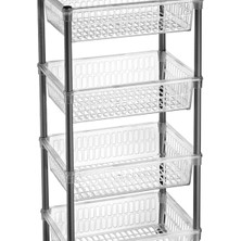 Feyza Design Nostaljik 4'lü Sebzelik, Şık ve Kullanışlı Saklama Seti