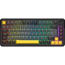 Rampage Yamikage Siyah/gri/sarı 2.4g + Bt Wireless Rgb Hot Swap Gasket Oil Switch Türkçe Klavyesi