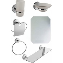 Tesitay Kiraz 5 Li Ayna Takımı Krom Metalik Renk