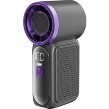 Qstar Taşınabilir Şarjlı Ultra Mini Turbo Fan - Mini El Vantilatörü Turbo Üflemeli 6 Kademeli Fan