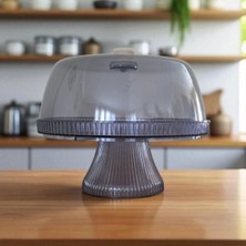 Feyza Design Şeffaf Ayaklı Kek Fanusu, Pratik ve Şık Pasta Sunumu Aracı