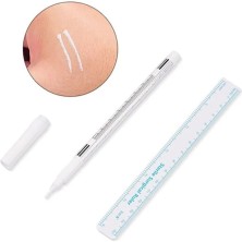 Özgürce Kalıcı Makyaj Microblading Beyaz Işaretleme Kalemi, Profesyonel Uygulama