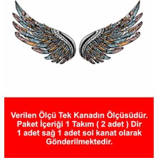 Sticker Dizayn Kanat Melek Kanadı Sticker - Araba Oto Motosiklet Karavan Cam Sticker - 00140