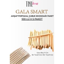 Özgürce Ahşap Portakal Çubuk 100X5 Paket Tırnak Eti Çubuğu