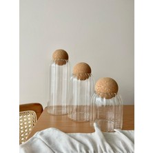 Feyza Design 3'lü Top Kapaklı Kavanoz Seti, Hızlı ve Güvenli Saklama Için Ideal