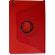 Mey İthalat Mey Ithalat®  Samsung Galaxy Tab A9 Plus Kılıf 360 Tablet Deri Kılıf - Kırmızı