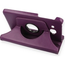 Mey İthalat Mey Ithalat®  Samsung Galaxy T280 Tab A 7 Kılıf 360 Tablet Deri Kılıf - Mürdüm