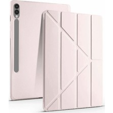 Mey İthalat Mey Ithalat®  Samsung Galaxy X610 Tab S9 Fe Plus 12.4 Kılıf Kalemlikli Mars Tablet Kılıfı - Rose Gold