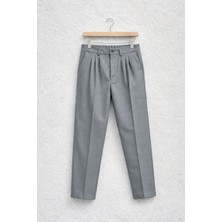 Gambocci Erkek Beli Lastikli Pileli Baggy Kumaş Pantolon