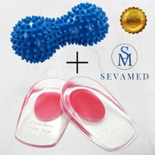 Ortopedik Silikon Tabanlık Topuk Yastığı Topukluk Topuk Dikeni Tabanlık Destekleyici Tabanlık ve Ayak Masaj Aleti Silindiri Kırmed