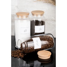 Feyza Design 3'lü Ahşap Kapaklı Cam Kavanoz Seti, Saklama ve Sunum Için Şık Alternatif