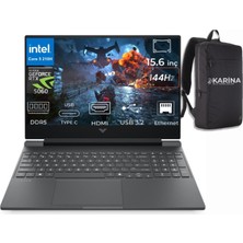 Hp Victus Gaming Laptop Intel Core 5-210H C21SGEA-K13 32GB 4tb RTX5060 8gb Freedos 15.6" 144Hz Fhd Taşınabilir Bilgisayar & Karina Çanta