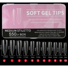 Özgürce 550'LI Medium Stiletto Soft Gel Tips ile Profesyonel Nail Tasarımı