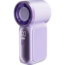 Qstar Taşınabilir Şarjlı Ultra Mini Turbo Fan - Mini El Vantilatörü Turbo Üflemeli 6 Kademeli Fan