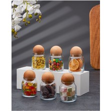 Feyza Design Doğal ve Şık Cam Kavanoz, Pratik Kullanım Için Ideal Saklama Çözümü