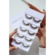 Özgürce Yumuşak 3D Ipek Kirpik Seti, Uzun ve Doğal Görünüm Için 5'li Paket