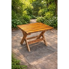 Ceritoğlu AHŞAP-%100 Çam-Masa Eskitme MODEL-PIKNIK-BALKON-BAHÇE-EV-İŞ-73,5X66.5X63 cm