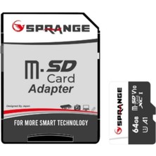 Sprange 64 GB 4K Ultra Hd Micro Sd Hafıza Kartı High Speed Uhs-3 100MB/S 667X