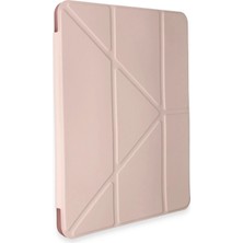 Mey İthalat Mey Ithalat®  Xiaomi Pad 6 Kılıf Kalemlikli Mars Tablet Kılıfı - Rose Gold