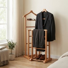 G/D Home Ikili Dilsiz Uşak Naturel Masif Gürgen Ağacı El Yapımı Askılık