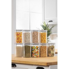 Feyza Design Şeffaf Plastik Saklama Kabı Seti, Vakum Silikon Conta, 1,2l, 3'lü Paket