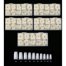 Özgürce 5 Adet Protez Tırnak Yarım Ay Kemik Tips Seti, Güçlü ve Dayanıklı