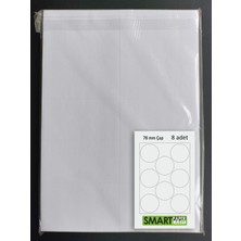 Smart Paper Label Smart Label Lazer Etiket 78 mm Çap - A4 - 500 Sayfa | Fırsat Ürünü