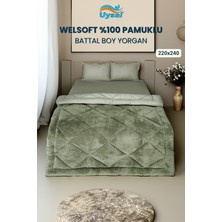 Uysal Yorgan Welsoft %100 Pamuklu Battal Boy Yorgan YEŞİL