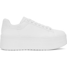 Derimod Kadın Beyaz Bağcıklı Kalın Tabanlı Sneaker 26PFD430218