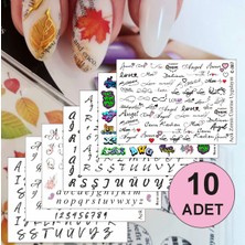 Özgürce Şeffaf Zeminli Yazı ve Harfli Tırnak Sticker Seti, Kolay Uygulama