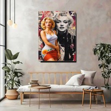 Artprinta Retro Kadın Portre Kanvas Tablo – Pop Art Vintage Duvar Dekoru