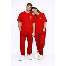 Nevermind Sevgili Kombini Çift Tişört Oversize Unisex Uyumlu Çift Kombin 2'li Set