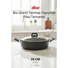 Fithome Bio Granit Yanmaz Yapışmaz Pilav Tenceresi – Sağlıklı Dayanıklı ve Kolay Temizlenen Pilavlık