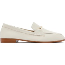Derimod Kadın Krem Deri Maskülen Loafer 26PFD350218