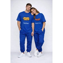 Nevermind Better Together Baskılı Sevgili Kombini Çift Tişört Oversize Unisex Çift Kombin