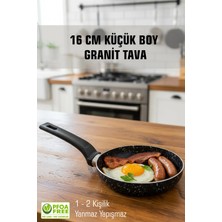 Fithome 16 cm Küçük Boy Granit Yanmaz Yapışmaz Kahvaltılık Tava