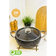 Fithome 24 cm Ultra Granit Kaplama Fırına Girebilir Ezme Derin Tencere