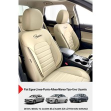 Gm Design Premium Serisi Lüks Keten Oto Koltuk Kılıfı  (Fiat Egea-Linea-Punto-Albea-Marea-Tipo-Uno Uyumlu)