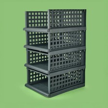Matmel Maxi 4'lü Set Akıllı Raf - Antrasit - 34X45X18 cm