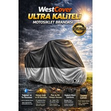 WestCover  Abush Speedy Suni Deri En Kalın Motor Brandası,siyah-Gri Parç.-Su Geçirmez Örtü