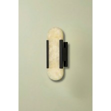 Ronisu Aydınlatma Lunera – Doğal Mermer Duvar Aplik Siyah RA-APLK-3512-52-01