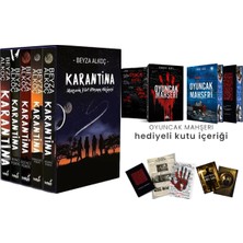 İndigo Kitap Karantina Serisi Seti-5 Kitap Takım- Ciltli Kutulu ve Oyuncak Mahşeri Yan Boyamalı Kutu Ciltli