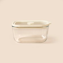 Arow Hielo Cam Saklama Kabı - Şeffaf / Beyaz - 470 ml