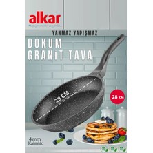 Fithome 28 cm Granit Döküm Tava Yanmaz Yapışmaz Ağır Döküm
