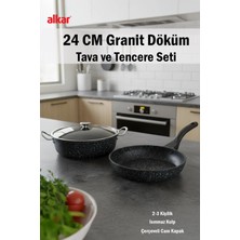 Fithome Tencere ve Tava Seti Granit Döküm Pilav Tenceresi ve Döküm Tava Seti