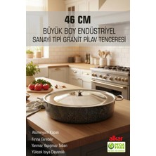 Fithome 46 cm Granit Büyük Boy Endüstriyel Pilav Tenceresi Yanmaz Yapışmaz Sanayi Tipi Tencere Xxxl