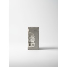 Biton Design Çok Amaçlı El Yapımı Beton Mimari Rölyef Tealight Mumluk ve Kitap Tutacağı