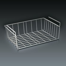 Feyza Design Beyaz Pvc Tek Katlı Raf Altı Mutfak Sepeti, Pratik ve Şık Saklama Çözümü