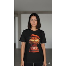 Elif Tarakçı Butik Garfield Figürlü Pamuklu Tişört